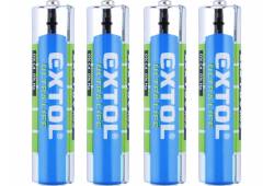 Baterie zink-chloridové, 4ks, 1,5V AAA EXTOL