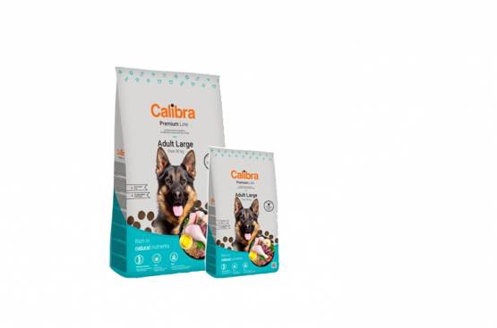 Calibra Dog Premium Line Adult Large 12kg + 3kg ZDARMA