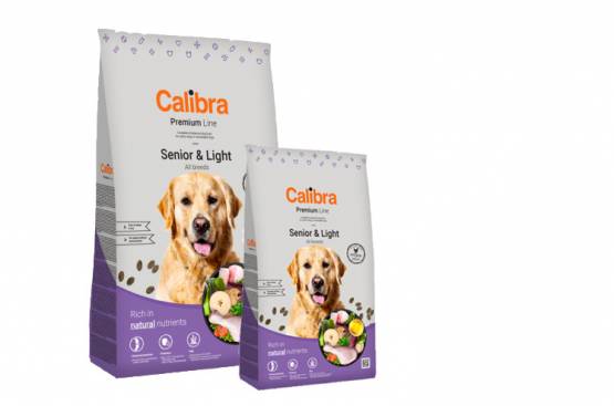 Calibra Dog Premium Line Senior Light 12kg + 3kg ZDARMA