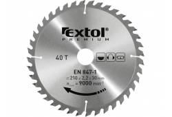 EXTOL PREMIUM pilový kotouč s SK plátky, 250x2,2x30mm, 40T, šířka SK plátků 3,2mm 8803241