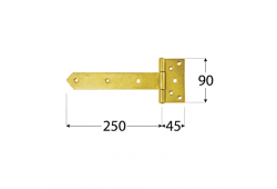 ZB 250  Závěs brankový 250x45x90x35x3,0mm