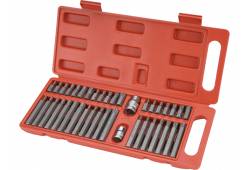 Hroty IMBUS-TORX-XZN, sada PROFI 40ks, pro ráčny 3/8", 1/2", CrV, EXTOL PREMIUM 8818202 