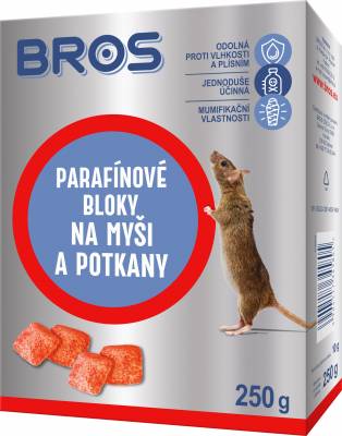 BROS parafínové bliky na myši a potkany 250g